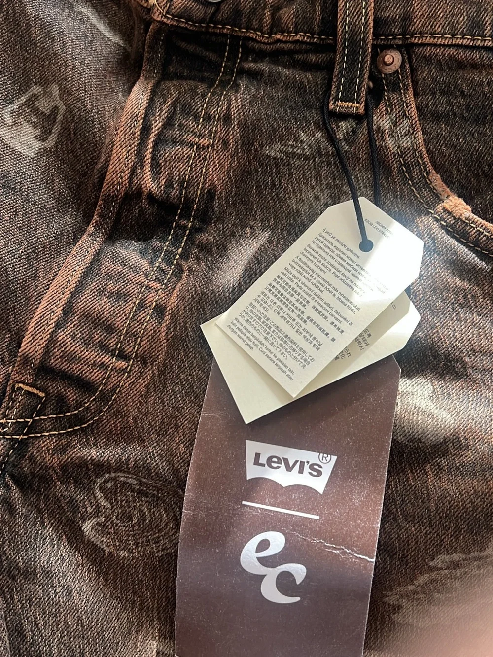 Levi's Brown Distressed Men's Denim Cutoff Shorts